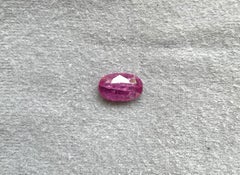 Certified 2.47 Carats Mozambique Ruby Oval Faceted Cut stone No Heat Natural Gem