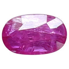 Certified 2.47 Carats Mozambique Ruby Oval Faceted Cut stone No Heat Natural Gem