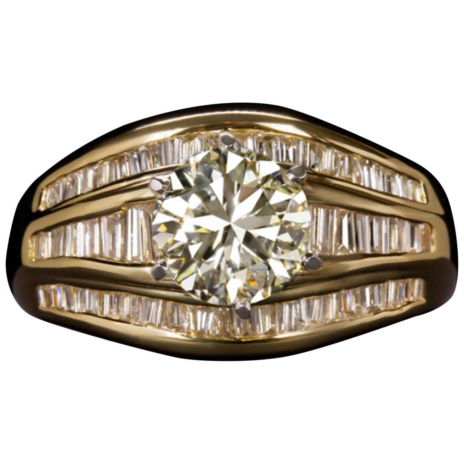 Vintage 2.50 Carat Round Brilliant Cut Diamond Eternity Band, circa