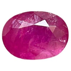 Certified 2.53 Carats Mozambique Ruby Oval Faceted Cut stone No Heat Natural Gem