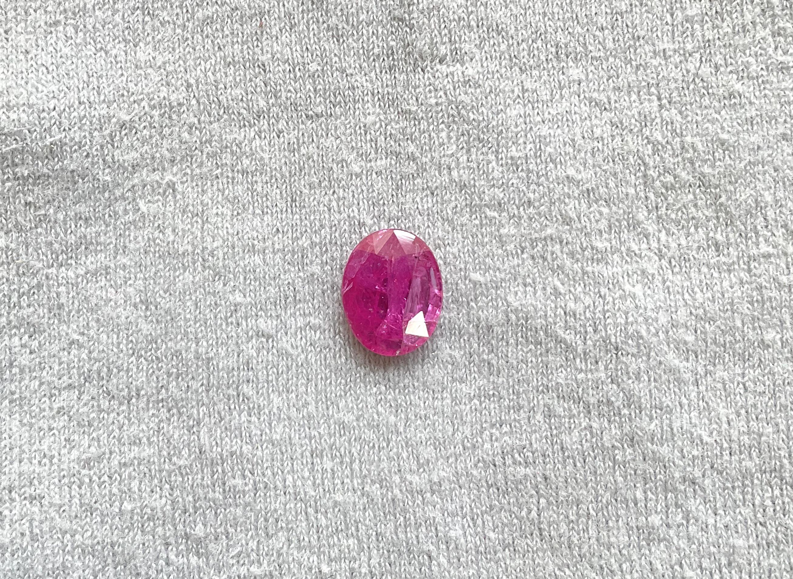 Certified 2.64 Carats Mozambique Ruby Oval Faceted Cut stone No Heat Natural Gem

Weight: 2.64 Carats
Size:  10X8X3 MM
Pieces: 1
Shape: Faceted Oval cut stone