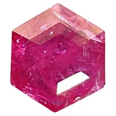 Certified 2.66 Carats Mozambique Ruby Hexagon Faceted Cut stone No Heat Natural 