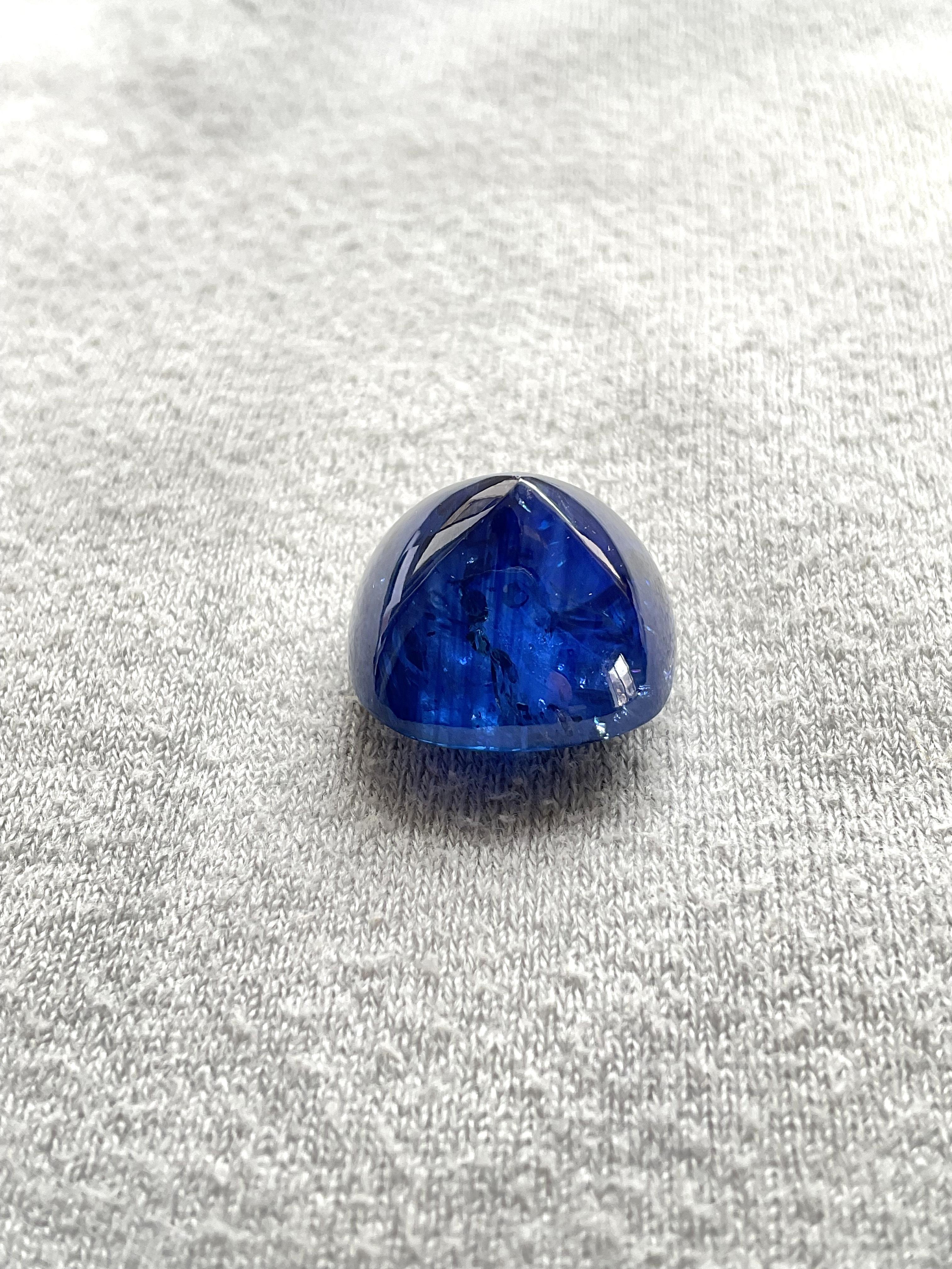 Women's or Men's Certified 26.63 Carats Madagascar Blue Sapphire No-Heat Sugarloaf Natural Gem