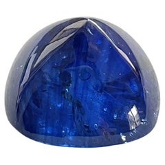 Certified 26.63 Carats Madagascar Blue Sapphire No-Heat Sugarloaf Natural Gem