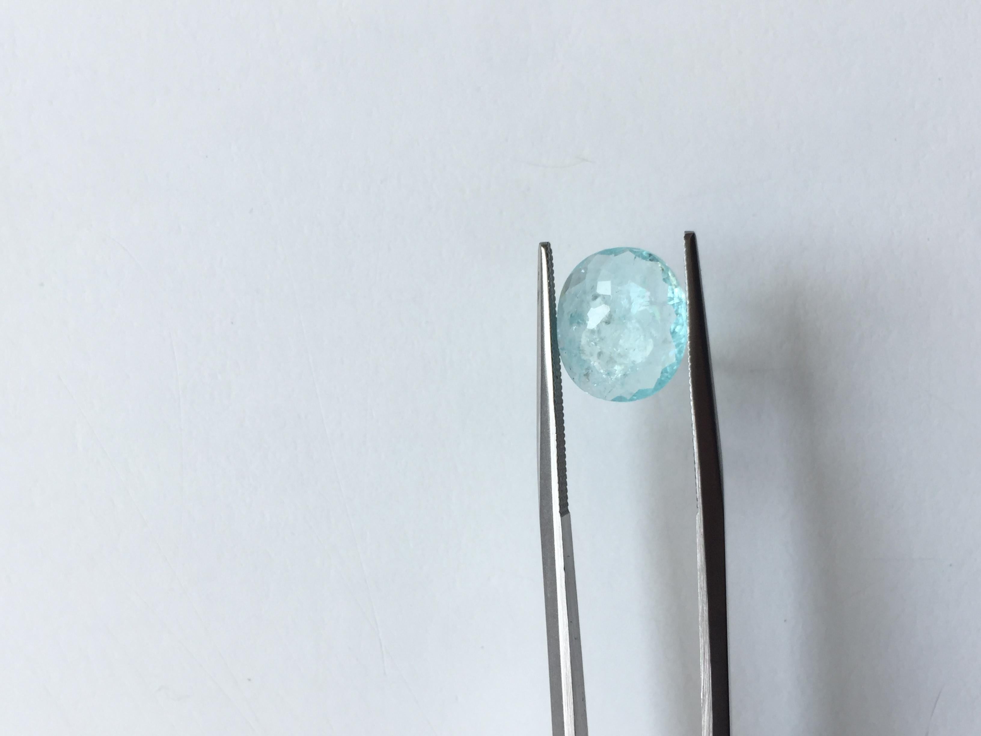 Turmalina Paraiba certificada de 2.67 quilates, talla cojín, para joyería fina en Nuevo estado para la venta en Jaipur, RJ