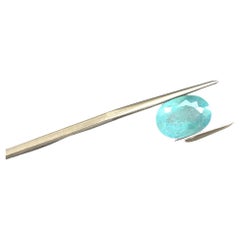 Certified 2.71 Carats Paraiba Tourmaline Oval Cut Stone for Fine Jewellery