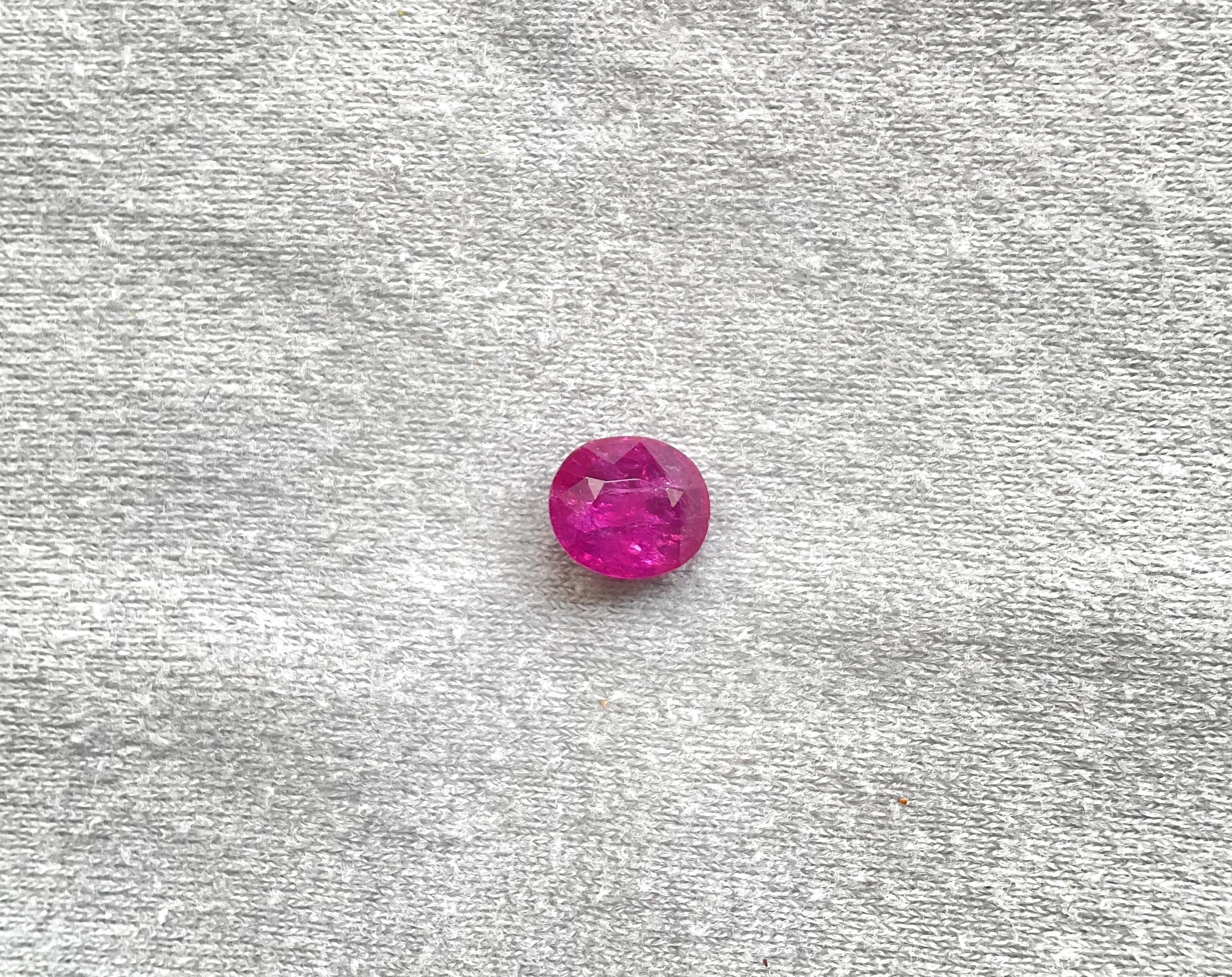 As we are auction partners at Gemfields, we have sourced these rubies from winning auctions and had cut them in our in house manufacturing responsibly.

Weight: 2.73 Carats
Size: 9x8x4 MM
Pieces: 1
Shape: Faceted oval Cut stone