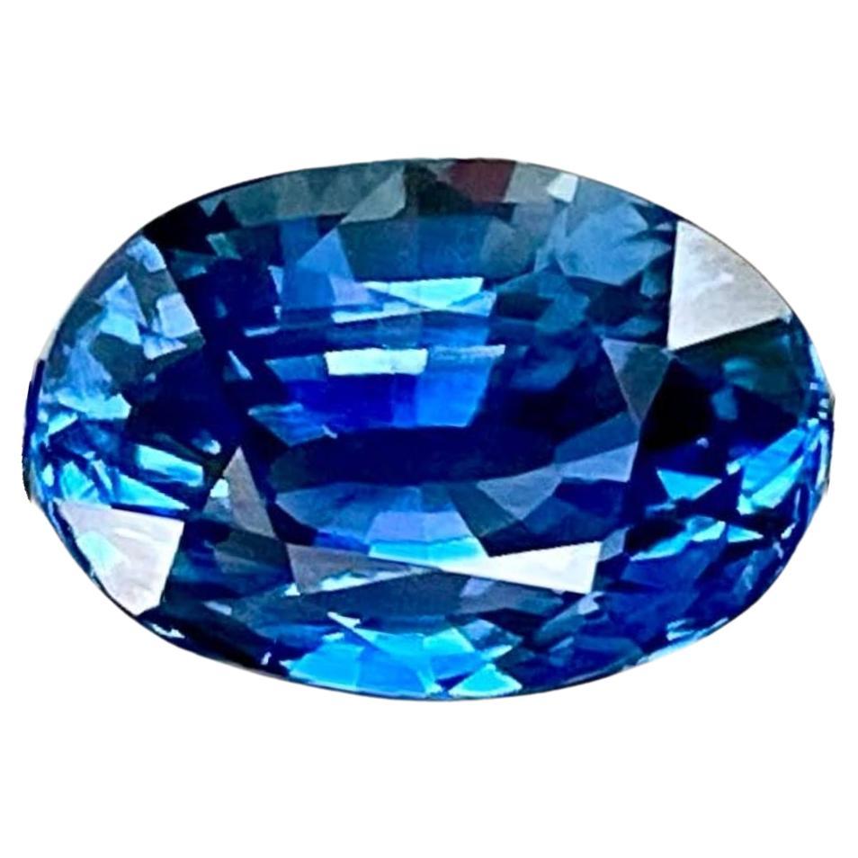 Certified 2.74 carats Blue Sapphire Stone Oval Cut Natural Sri Lankan Gemstone