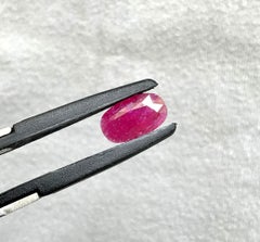 Certified 2.80 Carats Mozambique Ruby Oval Faceted Cut stone No Heat Natural Gem