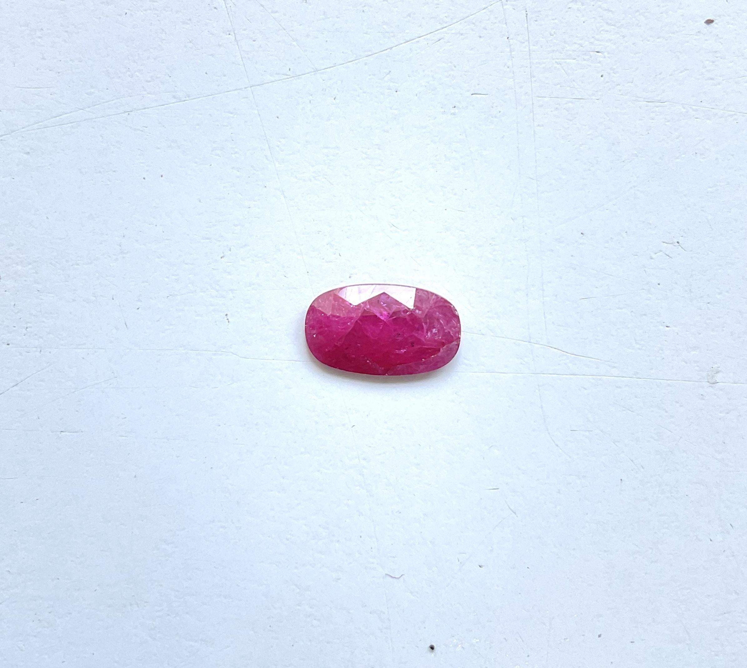 Zertifiziert 2.80 Karat Mosambik Rubin Oval Facettenschliff Stein keine Hitze natürlichen Edelstein im Angebot 1