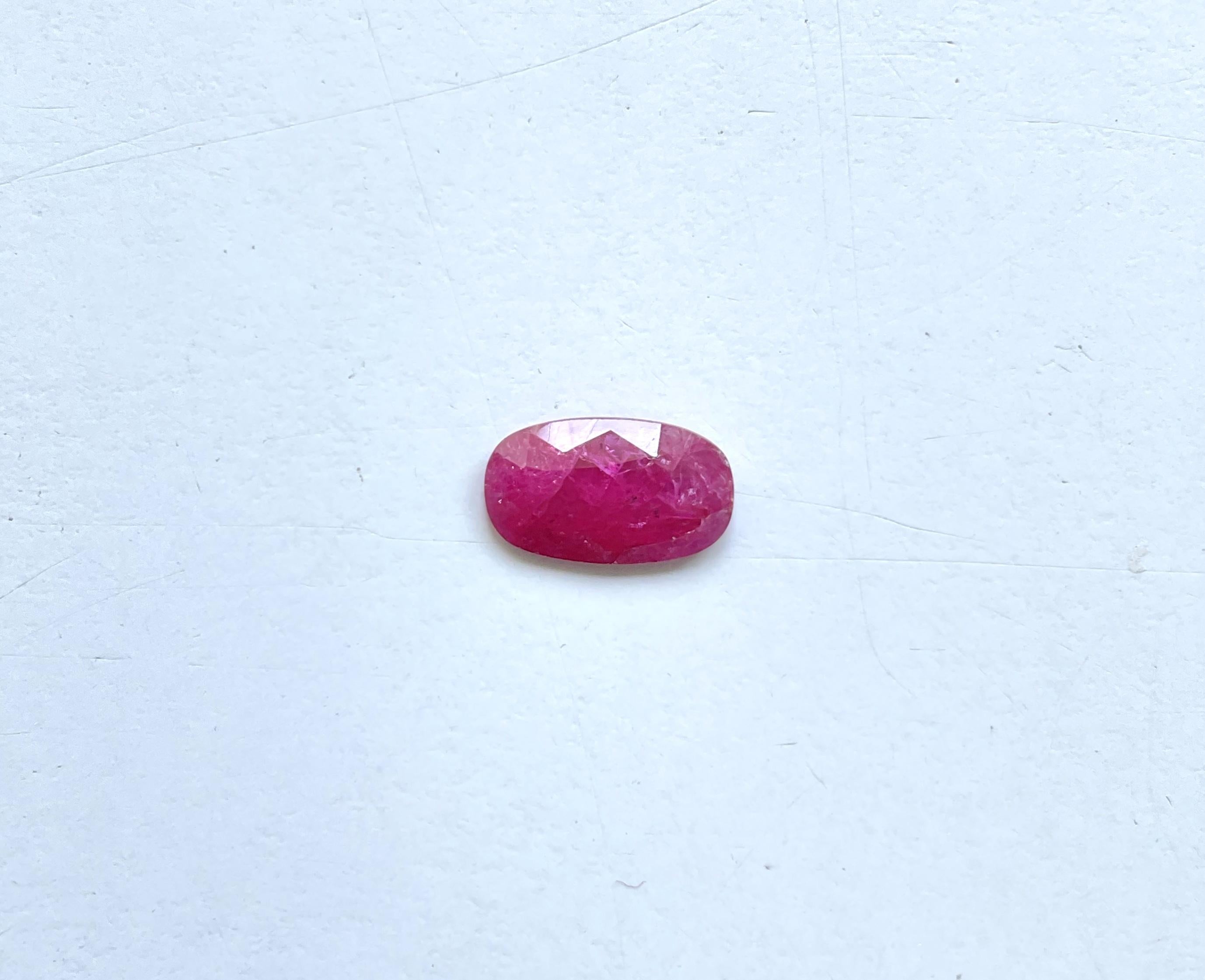 Zertifiziert 2.80 Karat Mosambik Rubin Oval Facettenschliff Stein keine Hitze natürlichen Edelstein im Angebot 2
