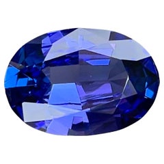 Certified 2.82 carats Blue Tanzanite Stone Oval Cut Natural Tanzanian Gemstone