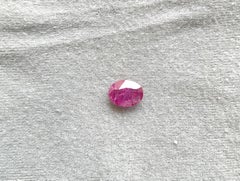Certified 2.87 Carats Mozambique Ruby Oval Faceted Cut stone No Heat Natural Gem