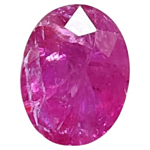 Pierre naturelle du Mozambique, certifiée 2.87 carats, taille ovale facettée, sans chaleur