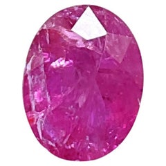 Certified 2.87 Carats Mozambique Ruby Oval Faceted Cut stone No Heat Natural Gem