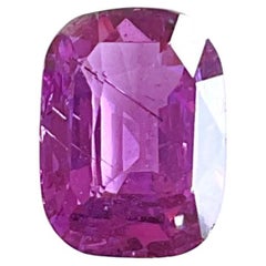 Zaffiro viola del Madagascar certificato da 2,92 carati, gemma naturale a cuscino senza calore