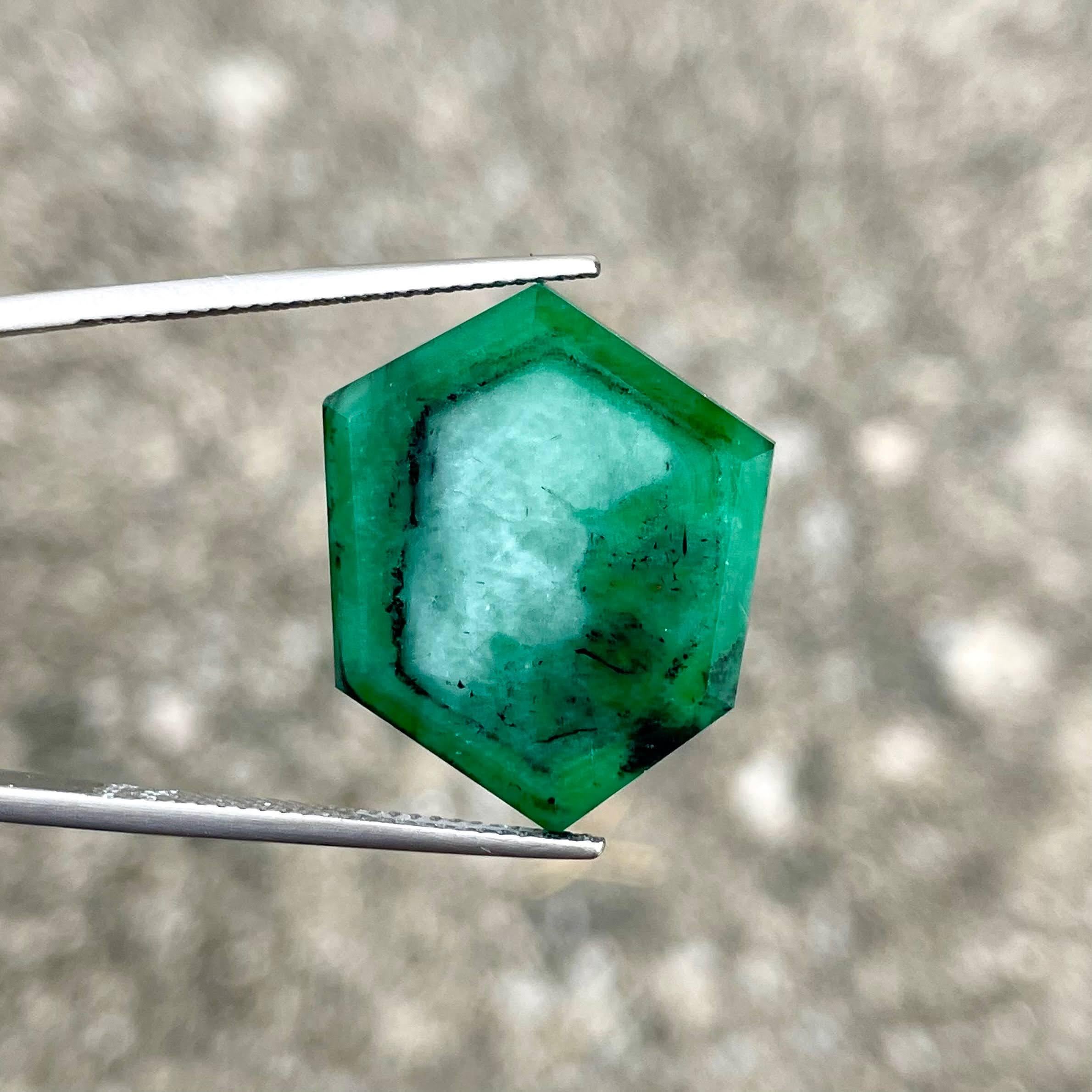 Poids 29,90 carats 
Dimensions 22,64x18,5x4,17 mm
Traitement de l'huile mineure 
Clarté incluse 
Origine : Pakistan 
Forme Hexagonale
Taillé à facettes



La paire d'émeraudes vertes Swat de 29,9 carats est un exemple étonnant de pierres précieuses