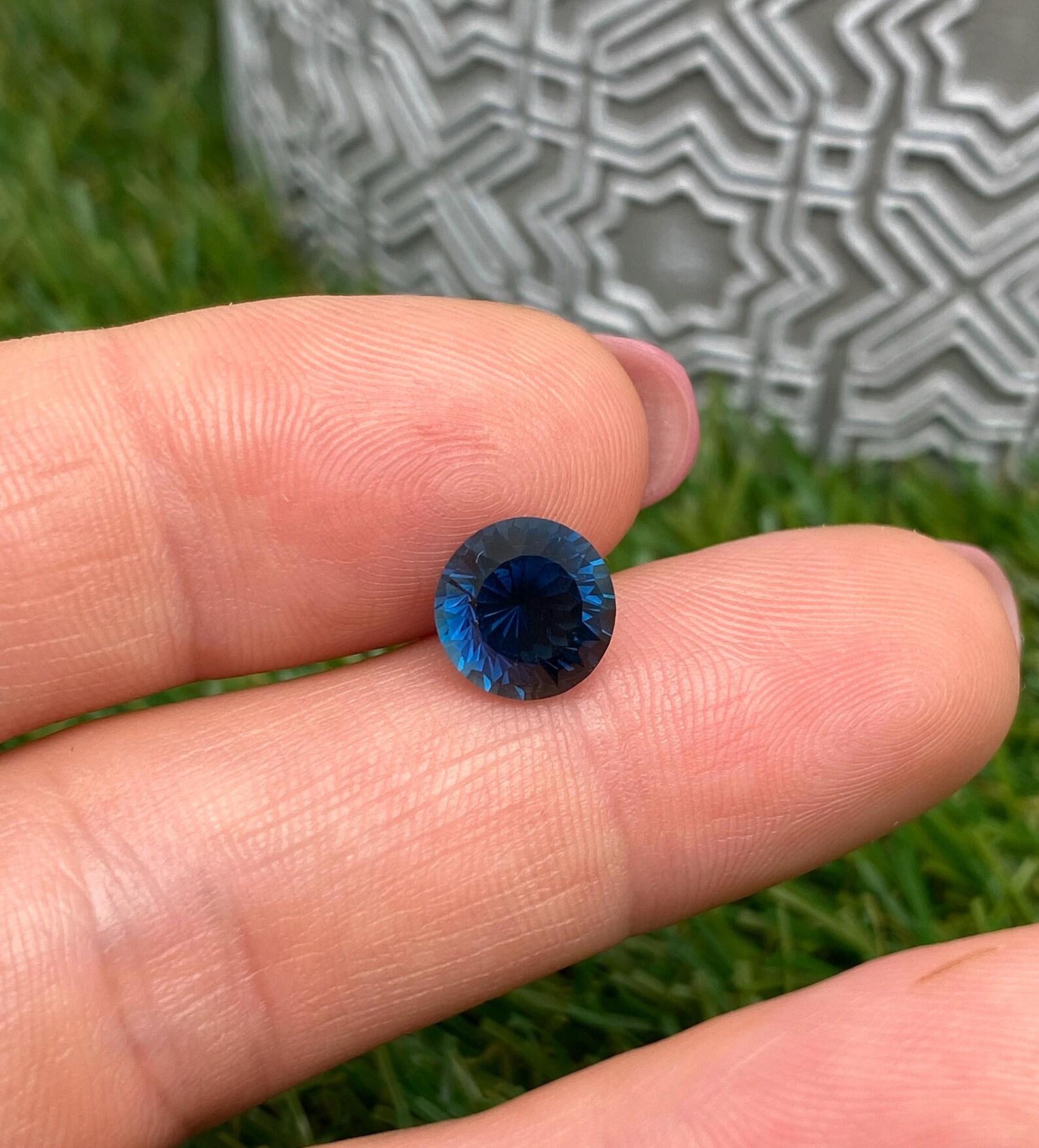 Gemma certificata di Indicolite tormalina naturale da 2.99 carati, taglio rotondo, Nigeria in vendita 3