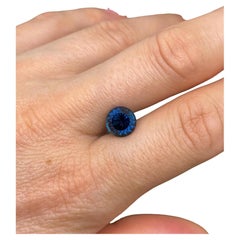 Certified 2.99Ct Natural Indicolite Tourmaline gemstone, Round cut, Nigeria