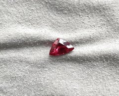 certified 3.02 carats burmese red spinel natural triangular cutstone natural gem