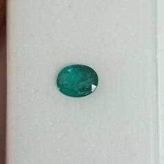 Certified 3.03 Teal Oval Emerald Gemstone