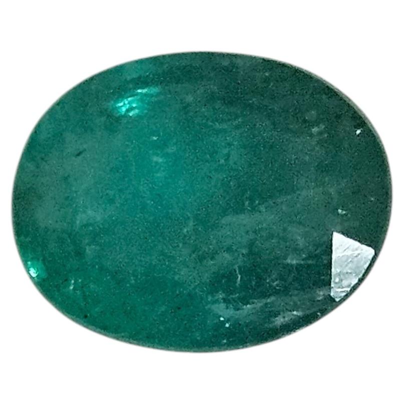 LAB SEALED-zertifizierter ovaler Smaragd in der Farbe „Teal“ mit 3,03