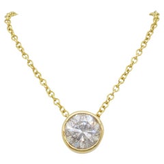 Certified 3.05CT Round Brilliant Cut Diamond Solitaire Pendant Necklace