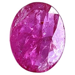 Certified 3.09 Carats Mozambique Ruby Oval Faceted Cut stone No Heat Natural Gem