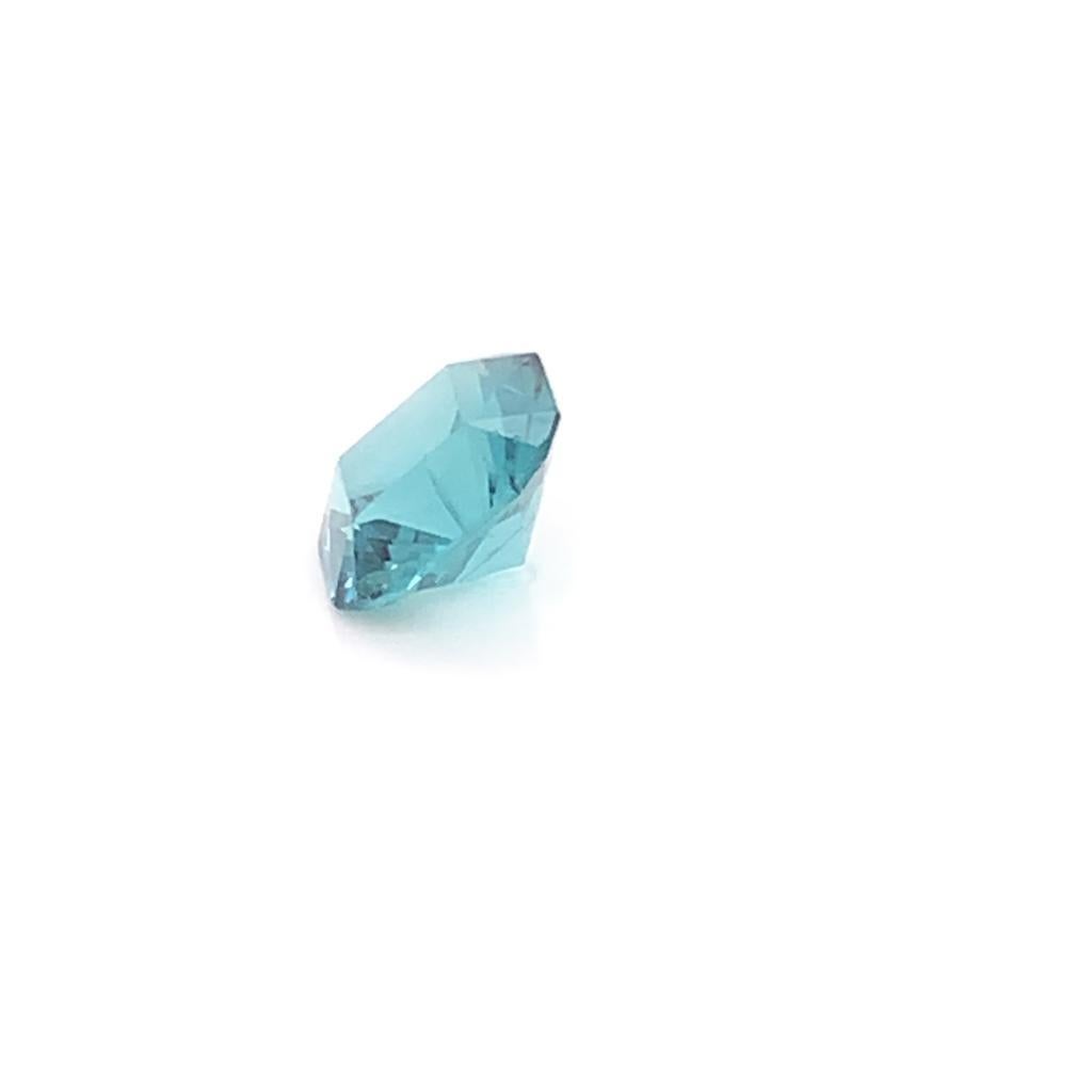 Tourmaline bleue naturelle certifiée 3,15 carats, taille coussin carrée Neuf - En vente à London, GB