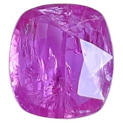 Certified 3.28 Carats Mozambique Ruby Cushion Faceted Cut stone No Heat Natural