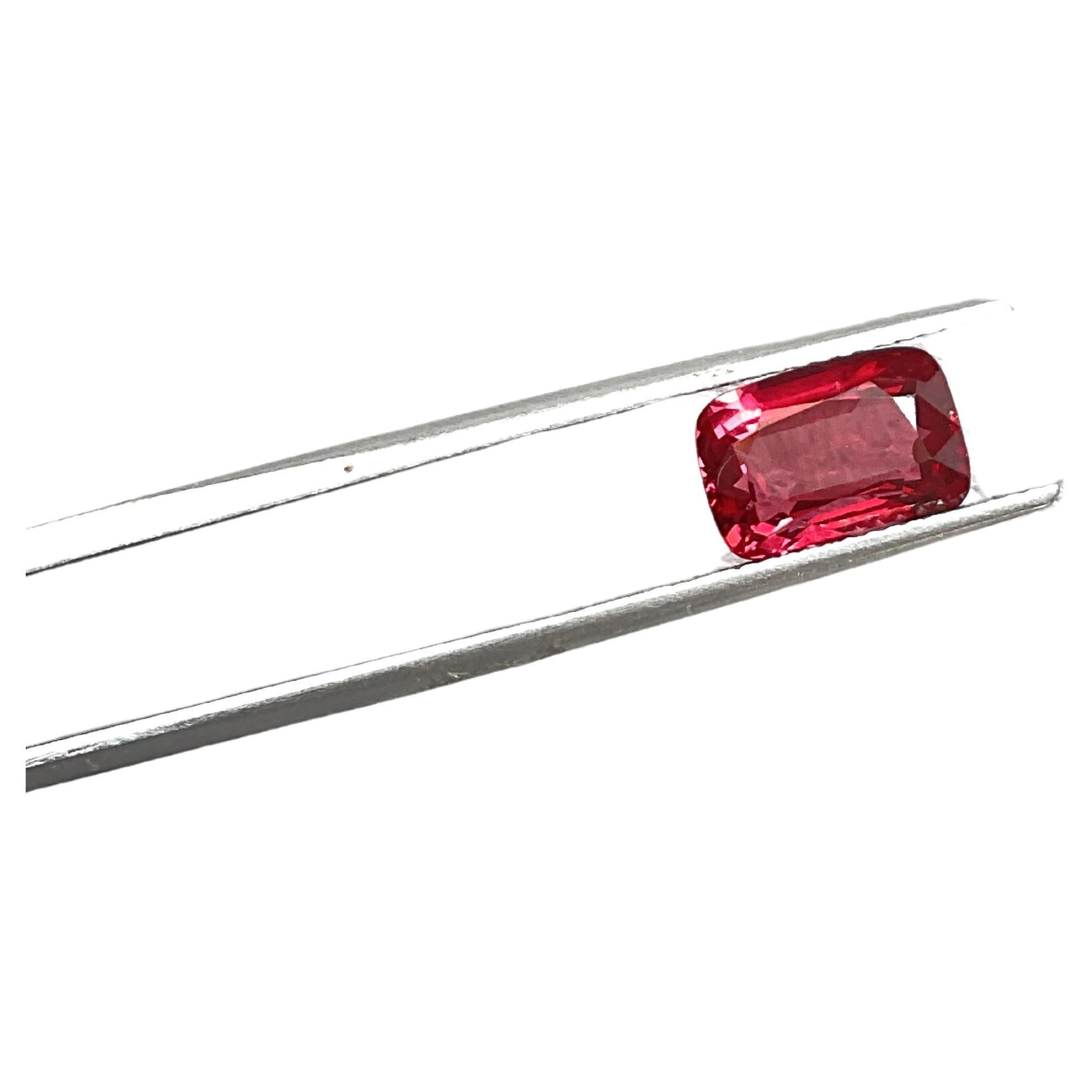 Burmese no heat red spinel cushion
Rare color and quality
Can be easily set into a beautiful ring !
Clarity VS
Weight: 3.28 Carats
Size: 9.99x6.94x5.01 MM
Pieces: 1
Shape: Faceted cushion cut stone