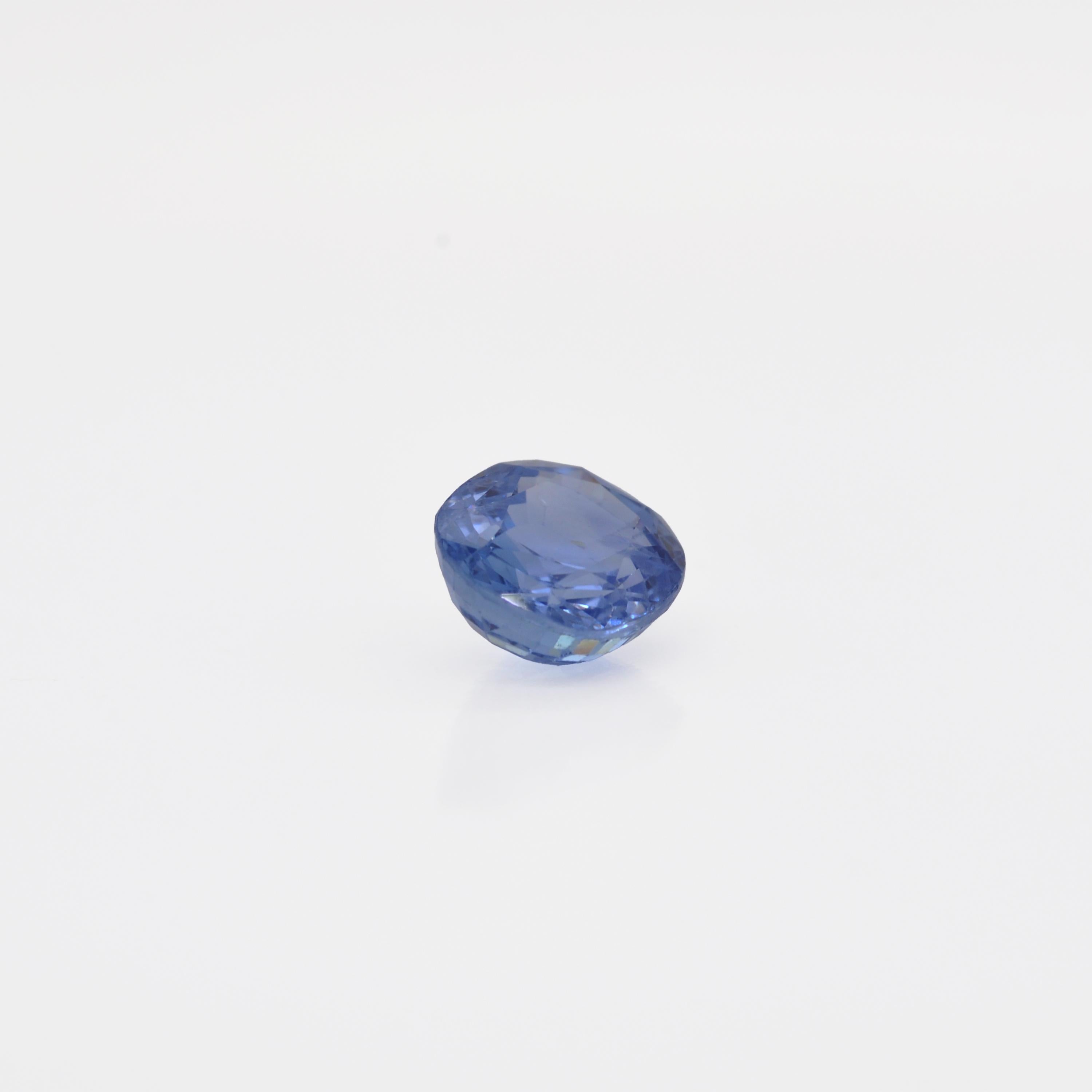 Contemporary Certified 3.34 Carat Ceylon Sri Lanka Cushion Natural Blue Sapphire For Sale