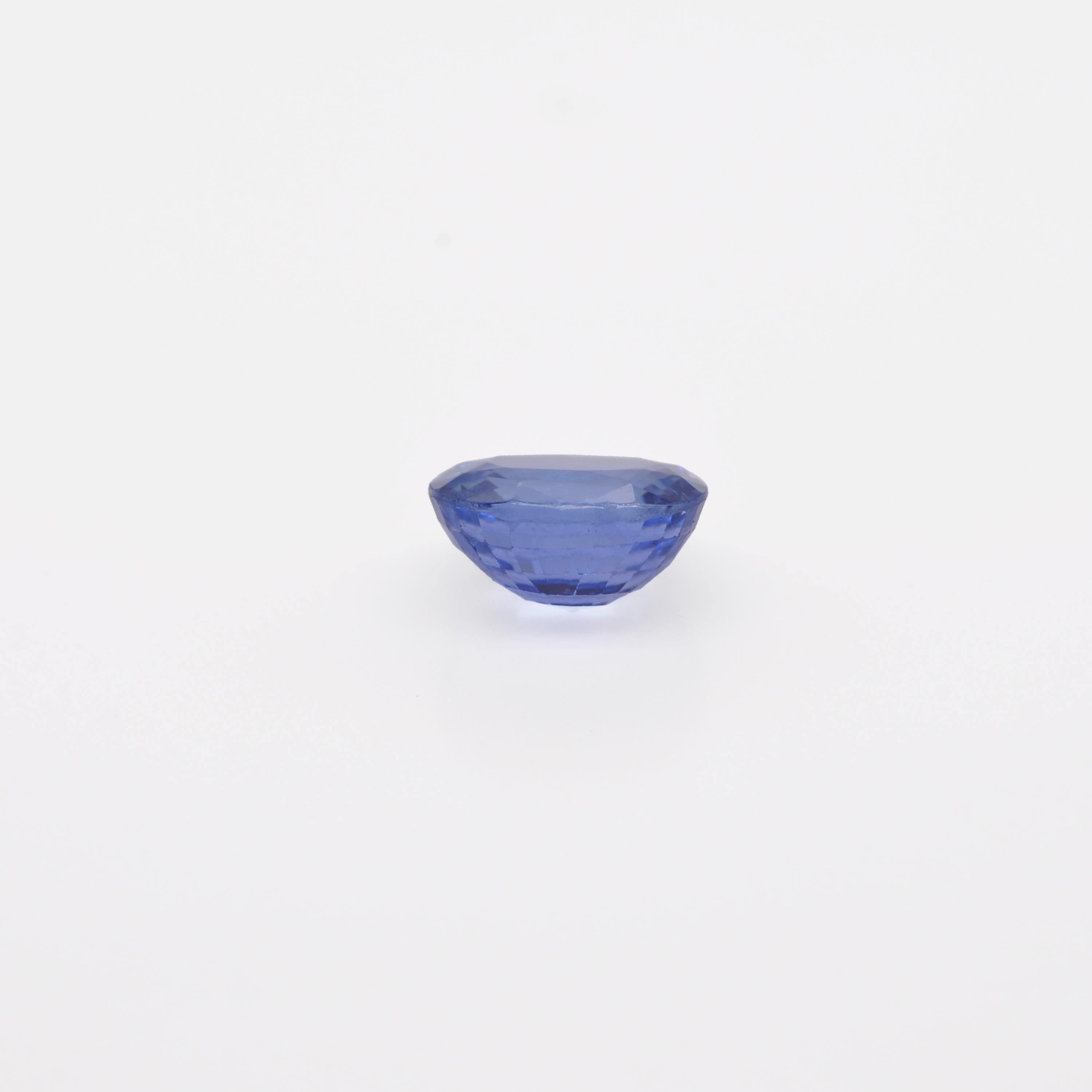 Antique Cushion Cut Certified 3.34 Carat Ceylon Sri Lanka Cushion Natural Blue Sapphire For Sale
