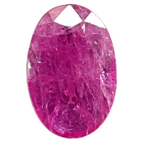 Certified 3.40 Carats Mozambique Ruby Oval Faceted Cut stone No Heat Natural Gem For Sale