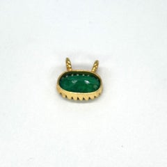 Certified 3.40ct Emerald Pendant 14k Hallmark Gold Natural Emerald Pendant