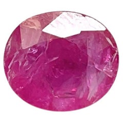 Certified 3.42 Carats Mozambique Ruby Oval Faceted Cut stone No Heat Natural Gem
