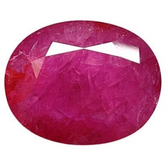 Zertifizierte 34.29 Karat Mosambik Rubin Oval Facettenschliffstein keine Hitze natürlichen Edelstein