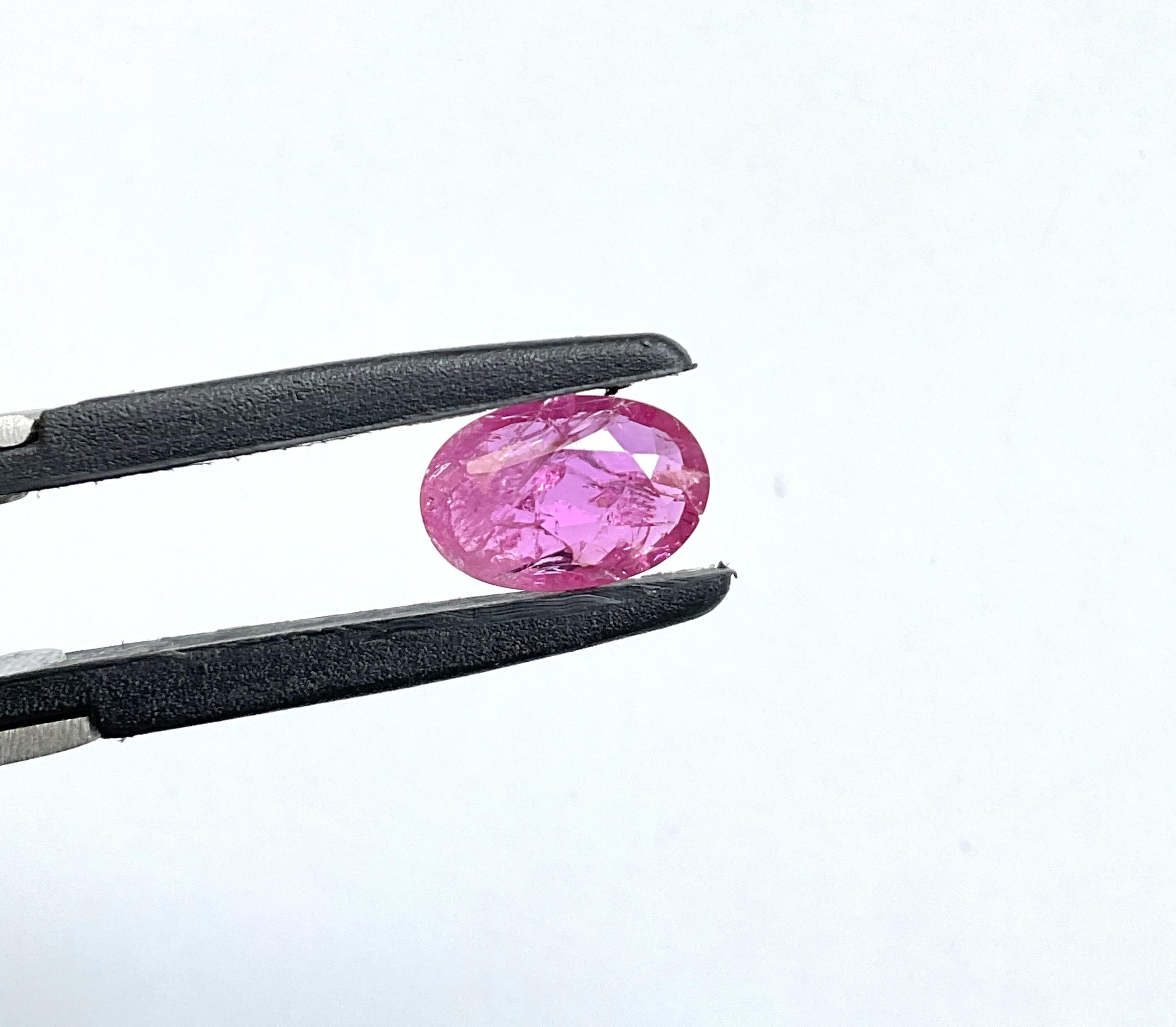 Zertifiziert 3.43 Karat Mosambik Rubin Oval Facettenschliff Stein keine Hitze natürlichen Edelstein für Damen oder Herren im Angebot