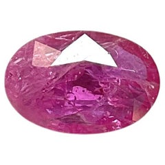 Certified 3.43 Carats Mozambique Ruby Oval Faceted Cut stone No Heat Natural Gem