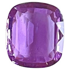 Certified 3.48 Carats Madagascar Purple Sapphire No-Heat Cushion Natural Gem