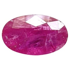 Certified 3.51 Carats Mozambique Ruby Oval Faceted Cut stone No Heat Natural Gem