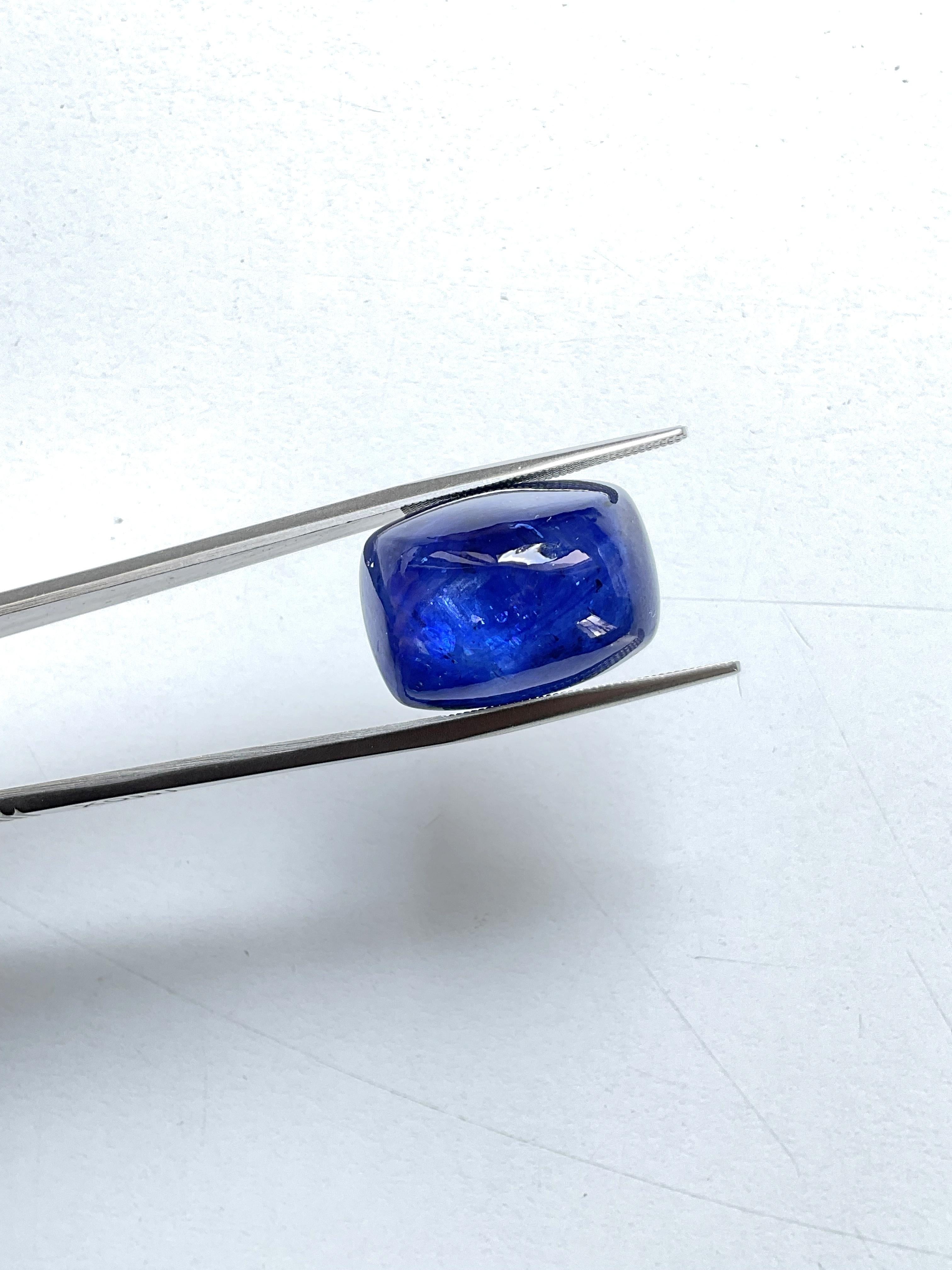 Zertifizierte 35,84 Karat Madagaskar Blue Sapphire No-Heat Sugarloaf Natural Gem 6