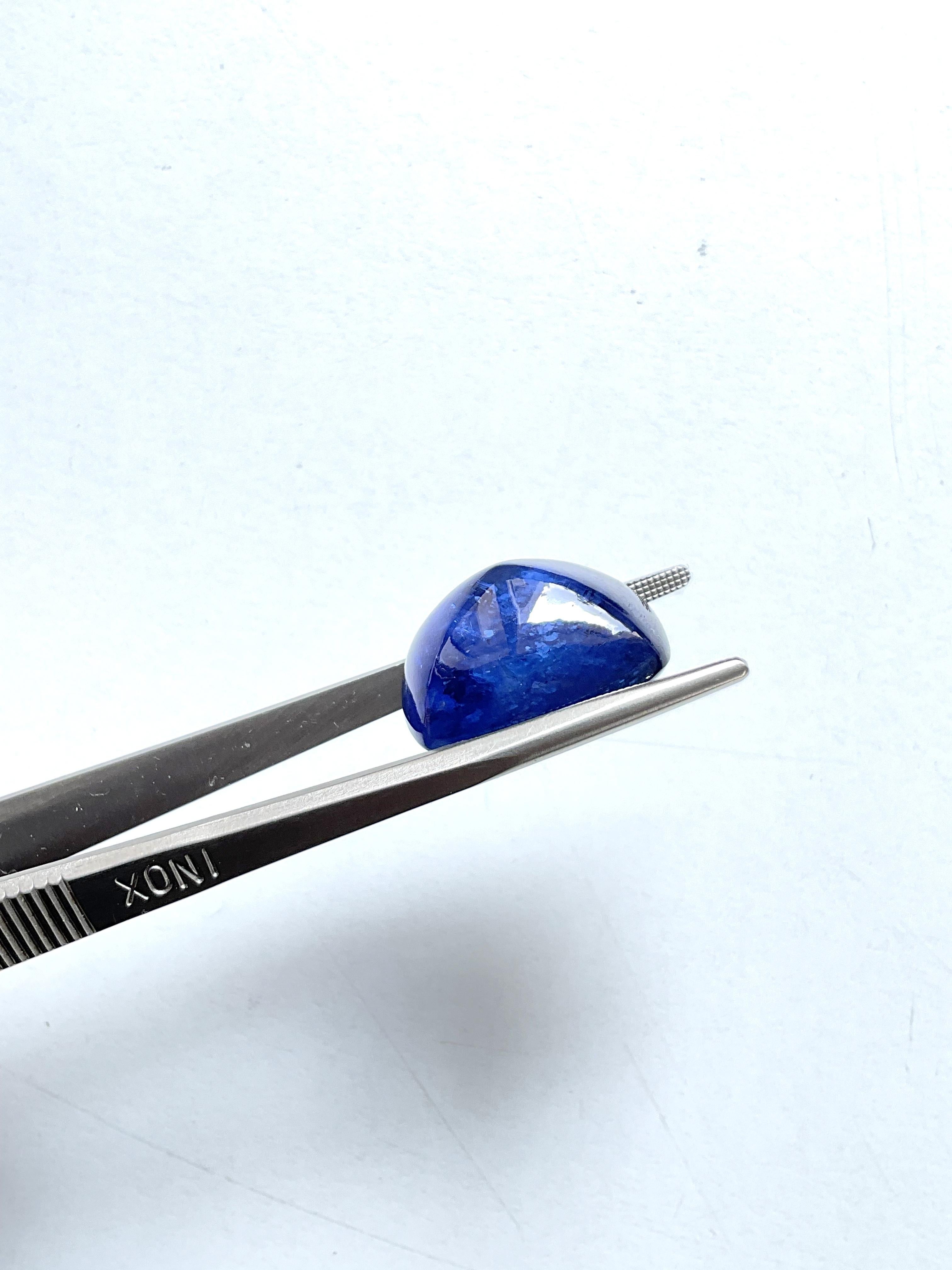 Zertifizierte 35,84 Karat Madagaskar Blue Sapphire No-Heat Sugarloaf Natural Gem 7