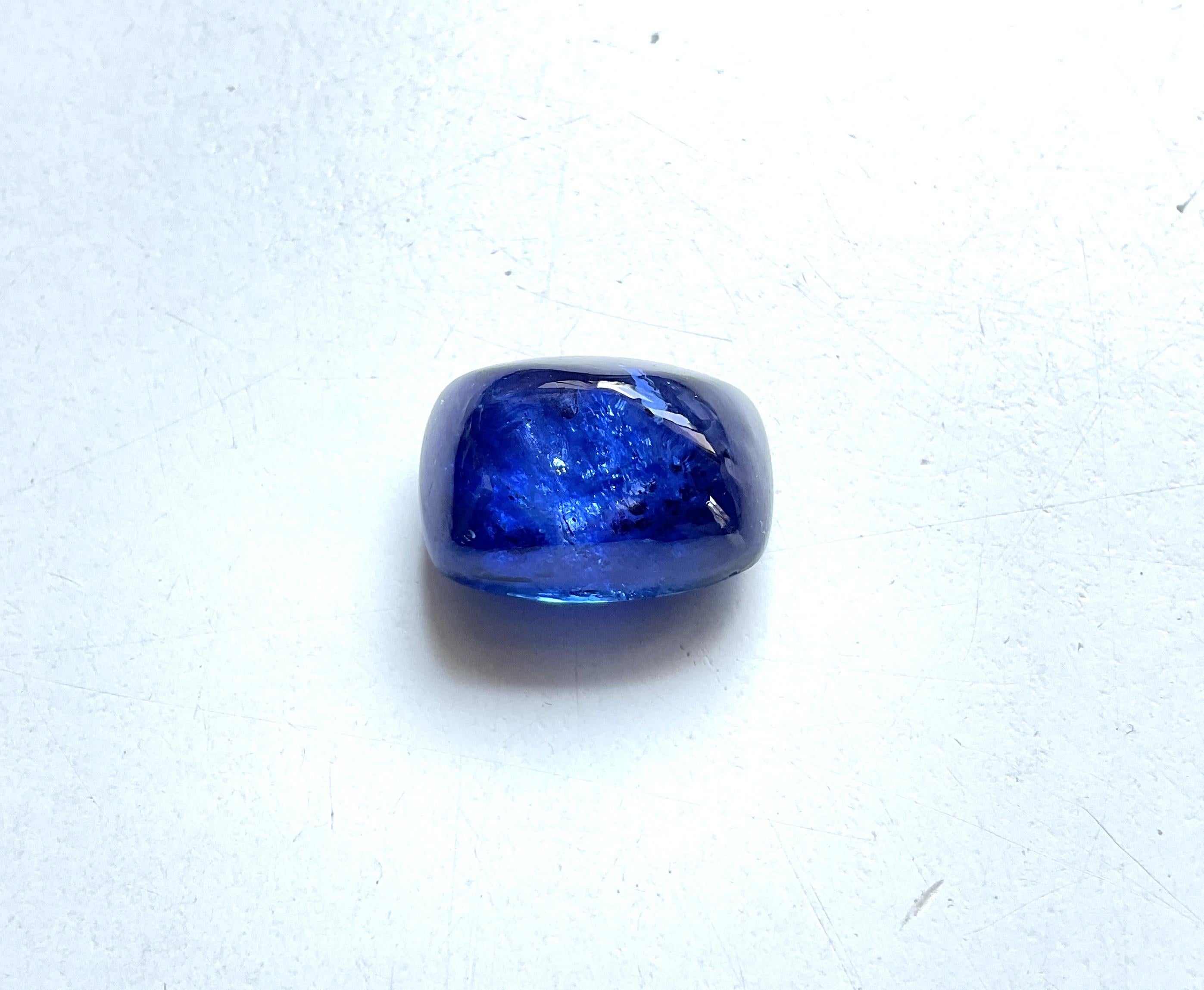 Zertifizierte 35,84 Karat Madagaskar Blue Sapphire No-Heat Sugarloaf Natural Gem 3