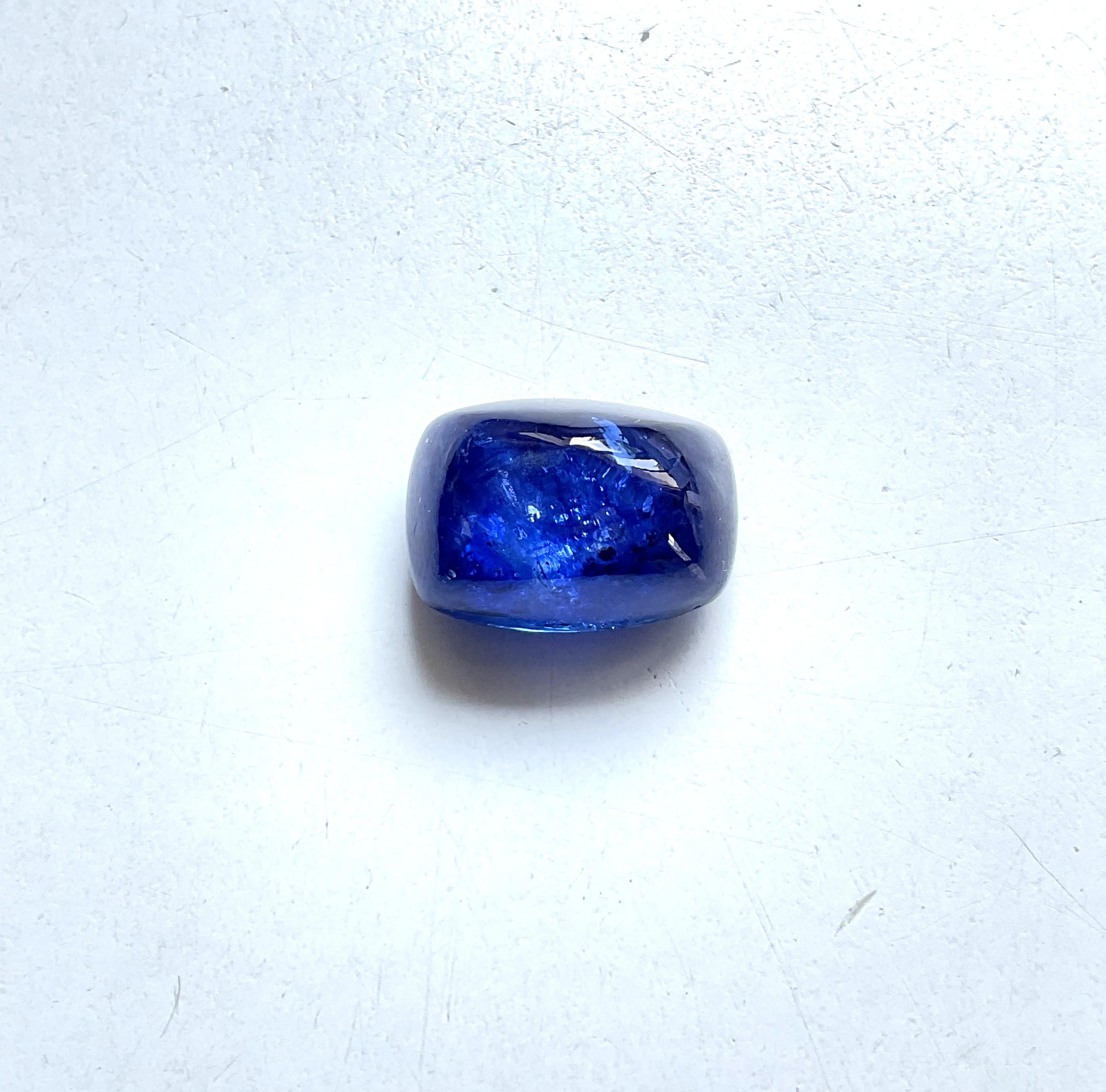 Zertifizierte 35,84 Karat Madagaskar Blue Sapphire No-Heat Sugarloaf Natural Gem 4