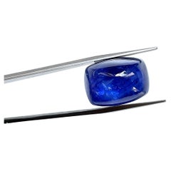Zertifizierte 35,84 Karat Madagaskar Blue Sapphire No-Heat Sugarloaf Natural Gem