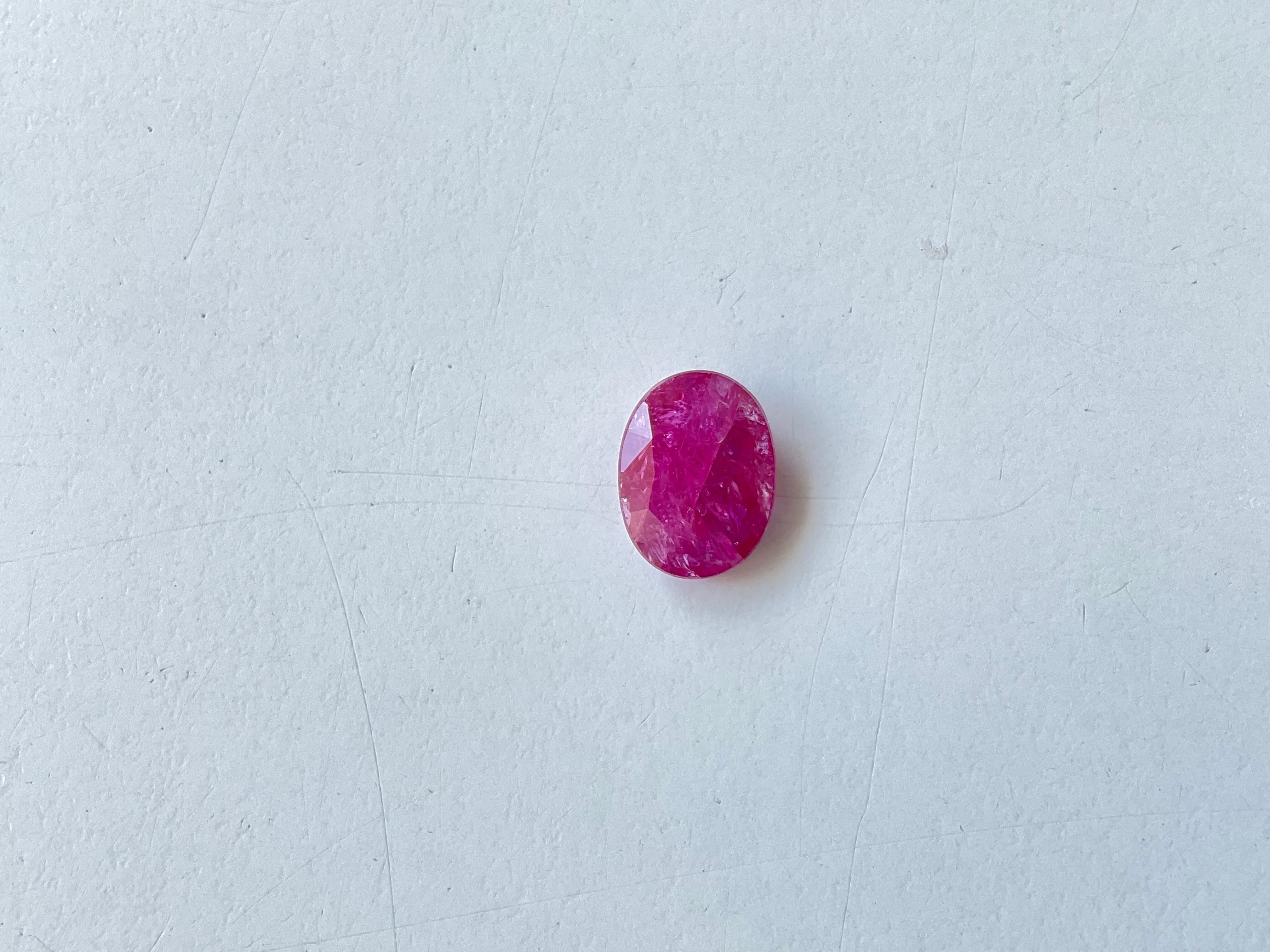 Zertifiziert 3.60 Karat Mosambik Rubin Oval Facettenschliff Stein keine Hitze natürlichen Edelstein im Angebot 4