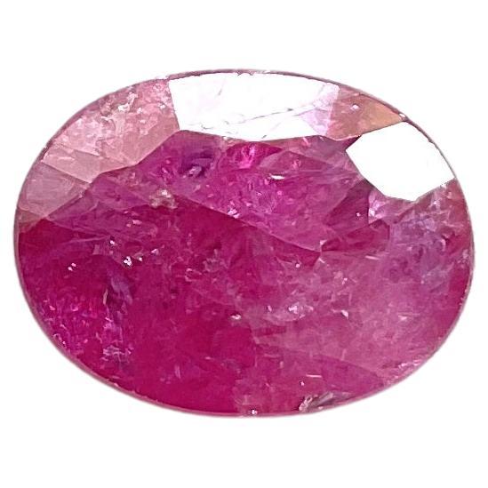 Certified 3.60 Carats Mozambique Ruby Oval Faceted Cut stone No Heat Natural Gem