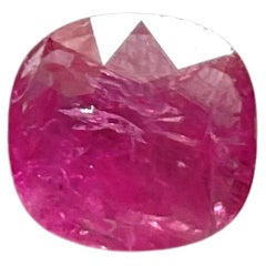 Certified 3.71 Carats Mozambique Ruby Cushion Faceted Cut stone No Heat Natural