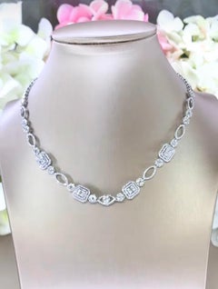 Collier en or 18 carats avec diamants certifiés de 3,75 carats